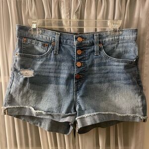 J. Crew Light Blue Jean Shorts with Distressed Detail Women’s Size 28
